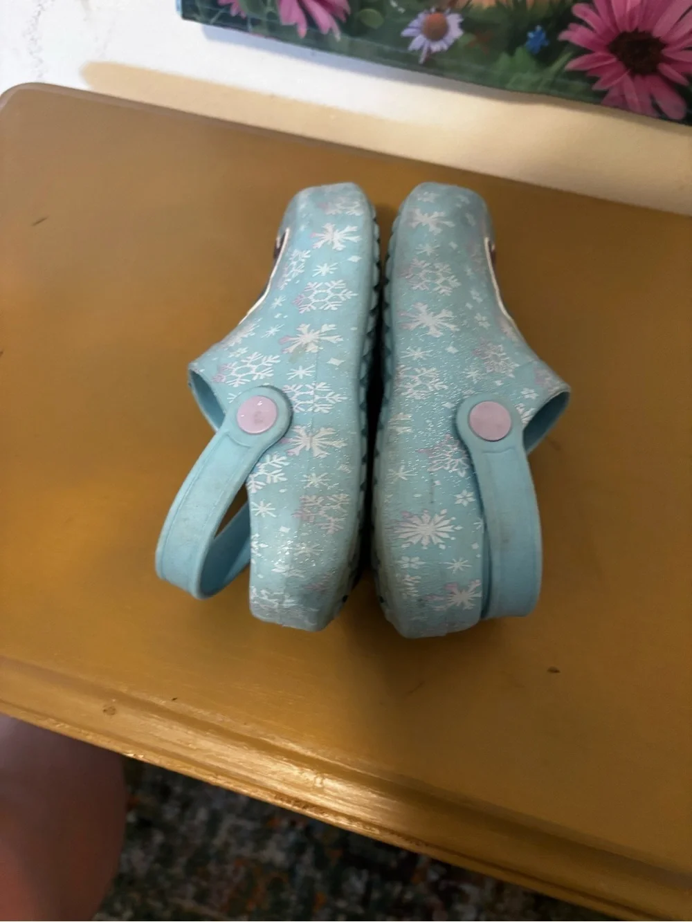 Disney Light Blue Frozen Anna & Elsa Slip-On Clogs